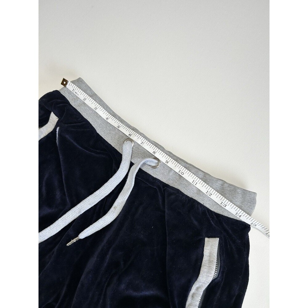 Post Game Blue Velour Joggers Size Large Zip Ankle Drawstring Pants *READ - Picture 4 of 16